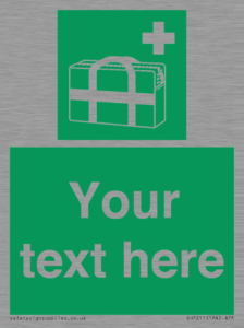 Custom sign safe condition Medical grab bag